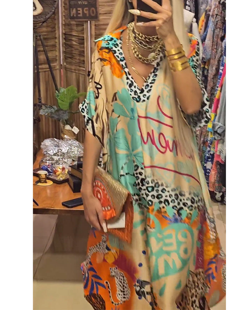 Ayla | Casual dress with colorful print