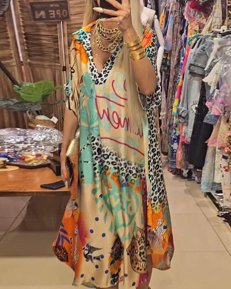 Ayla | Casual dress with colorful print