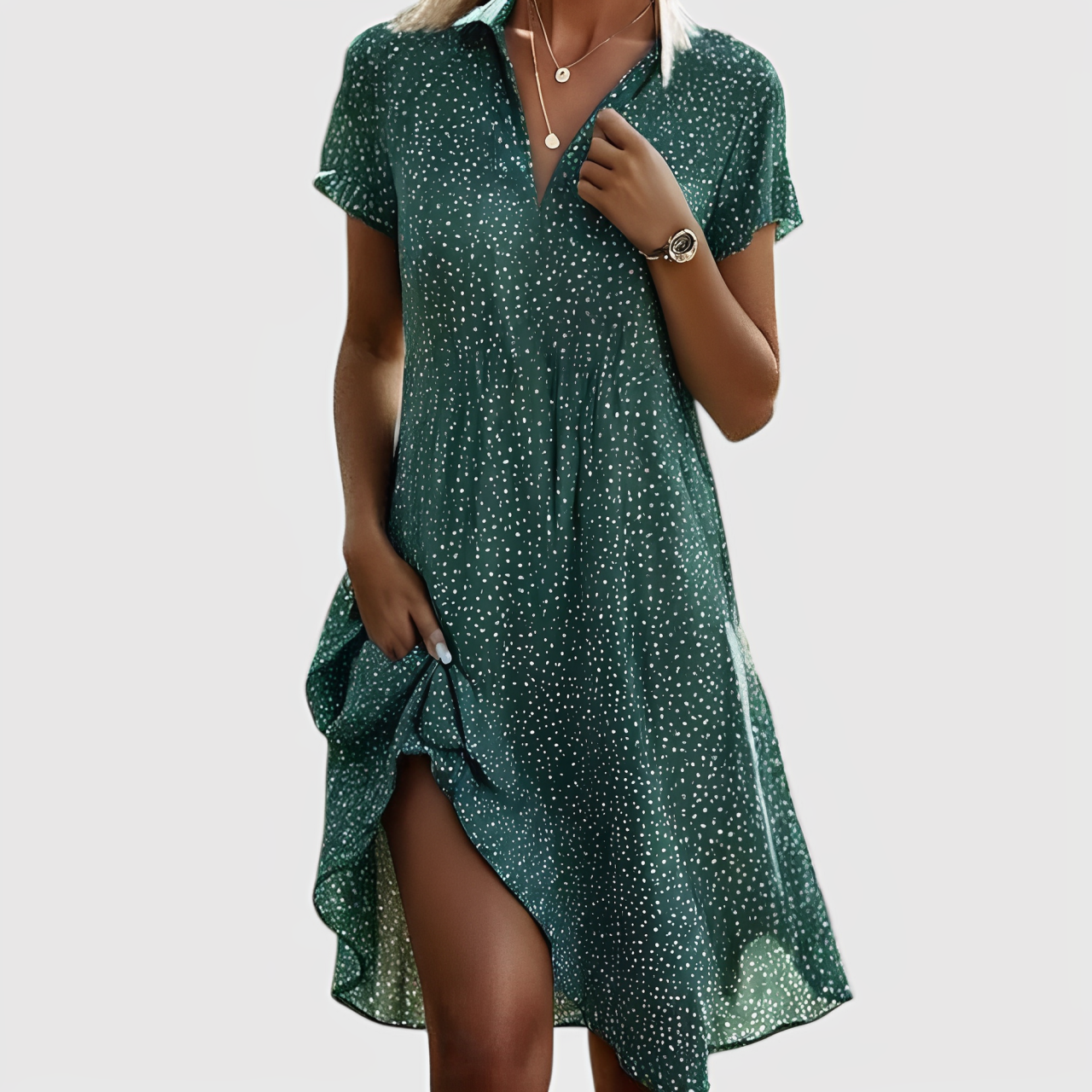 Zafira™ | Short Sleeve Midi Dress
