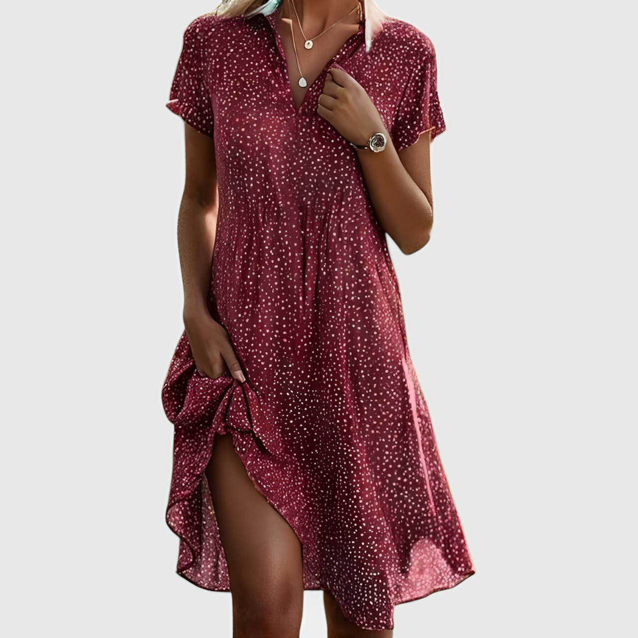 Zafira™ | Short Sleeve Midi Dress