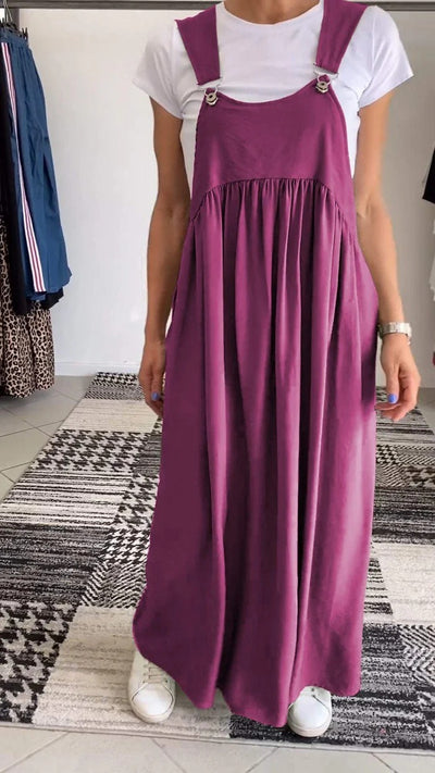 Alice | Solid Color Casual Strap Dress
