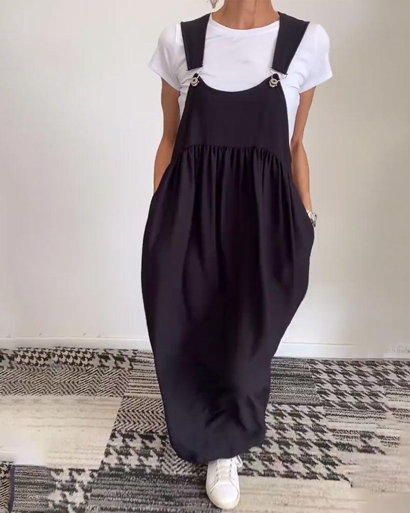 Alice | Solid Color Casual Strap Dress
