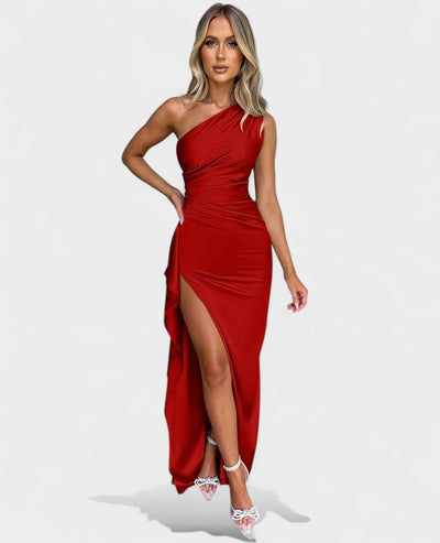 Amara | One-Shoulder Draped Maxi Dress