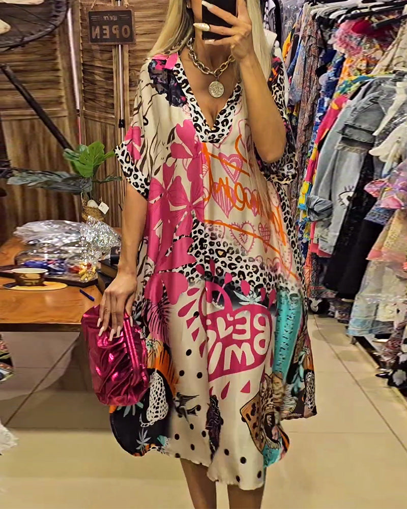 Ayla | Casual dress with colorful print