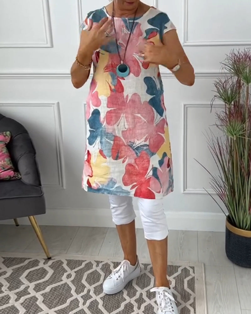 Bindi | Casual Dress with Colorful Floral Print