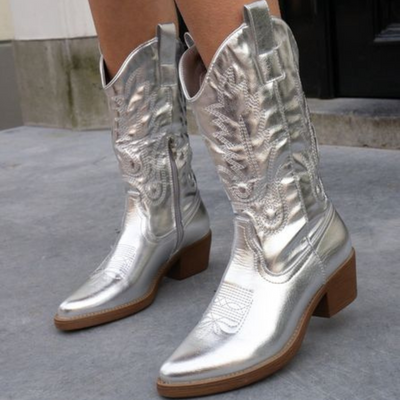 Sage™ Elegant Metallic Cowboy Boots