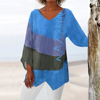 PEARL BAY | Helena - Artistic V-Neck Blouse