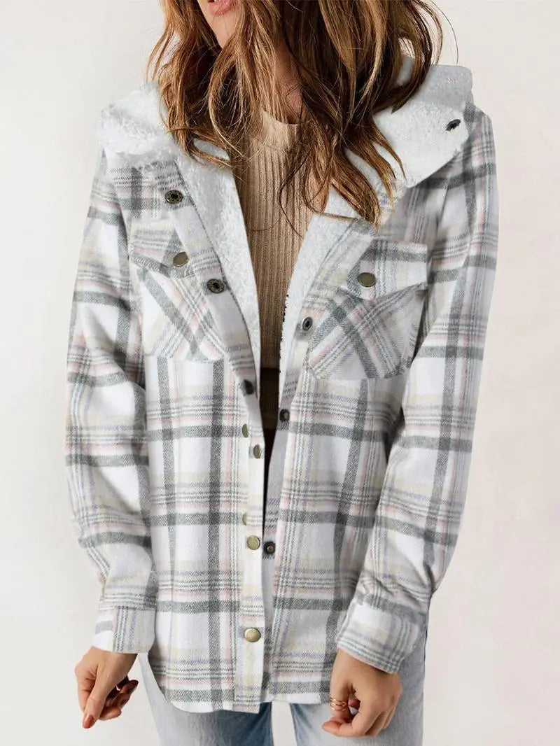 Woolie Cozy Plaid Fleece-Lined Jacket