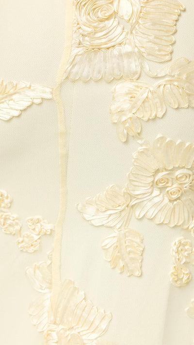 Lily | Embroidered Floral Mesh Maxi Dress