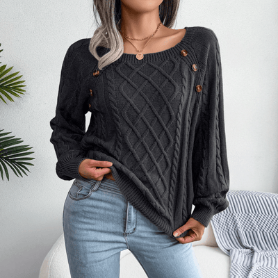 Liora | Elegant Button-Detail Sweater