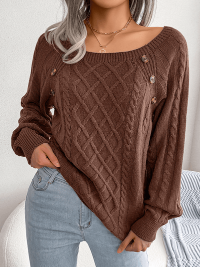Liora | Elegant Button-Detail Sweater