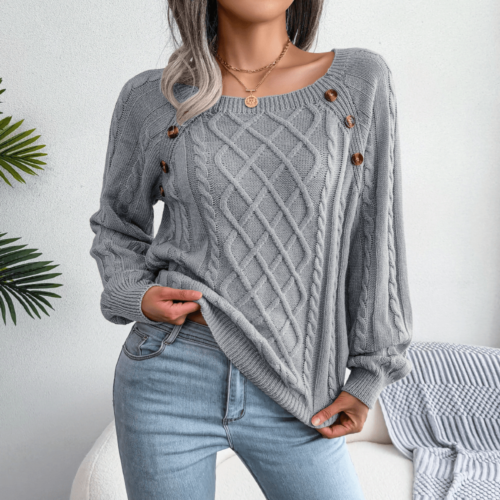 Liora | Elegant Button-Detail Sweater