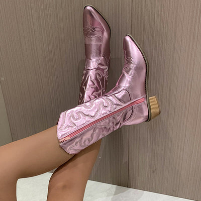 Sage™ Elegant Metallic Cowboy Boots