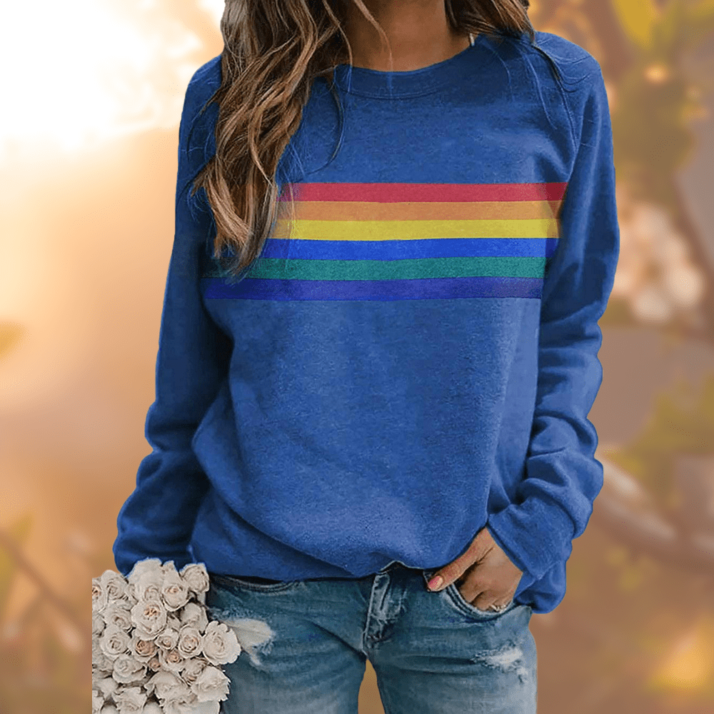 Nova | Rainbow Stripe Sweatshirt