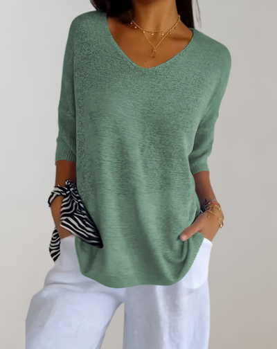 Fiji® | Knitted Top With V-Neck
