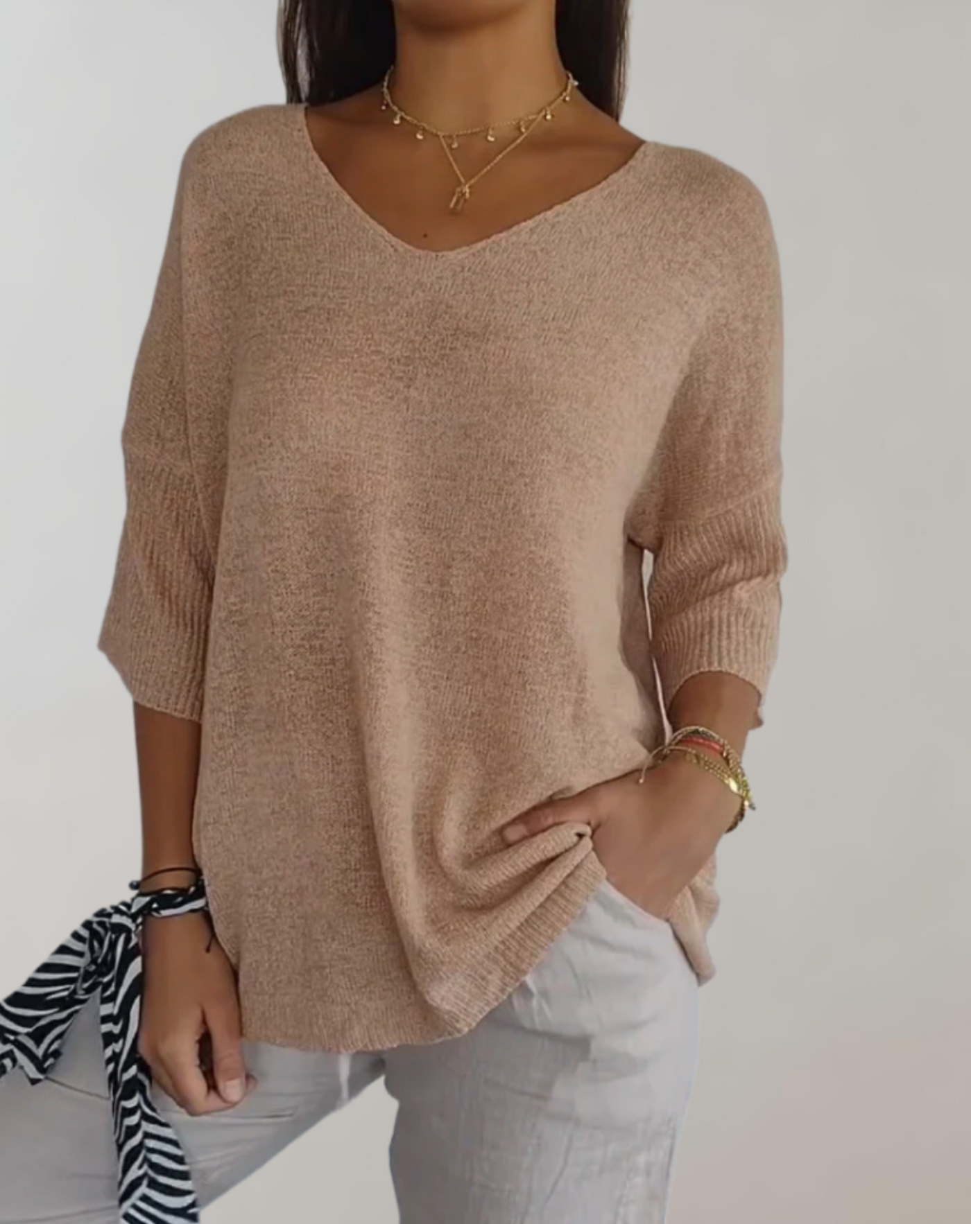 Fiji® | Knitted Top With V-Neck
