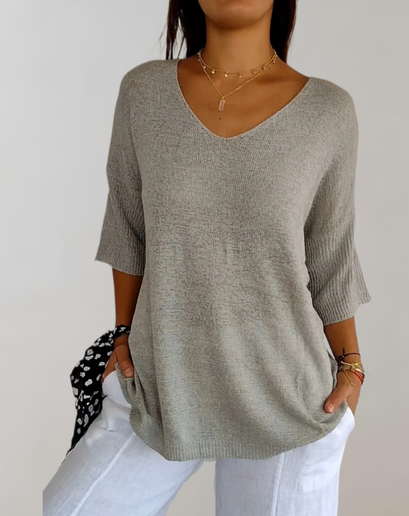 Fiji® | Knitted Top With V-Neck