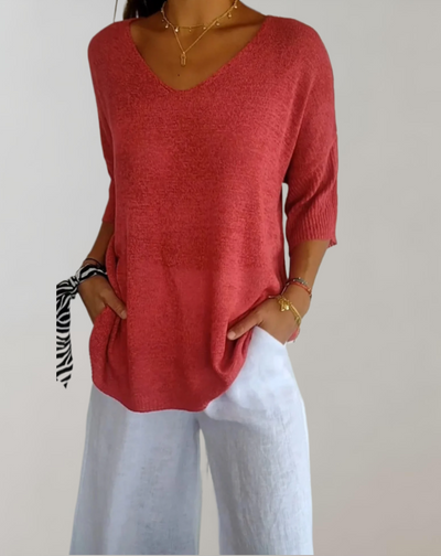 Fiji® | Knitted Top With V-Neck