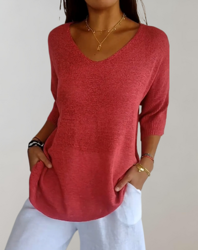Fiji® | Knitted Top With V-Neck