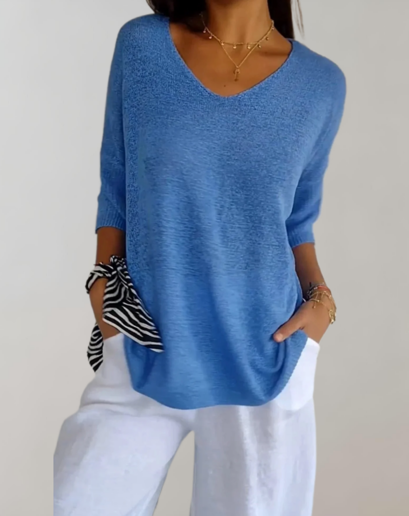 Fiji® | Knitted Top With V-Neck