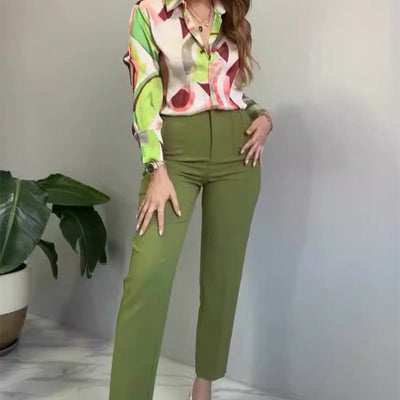 Enid - Casual Printed Shirt And Pants