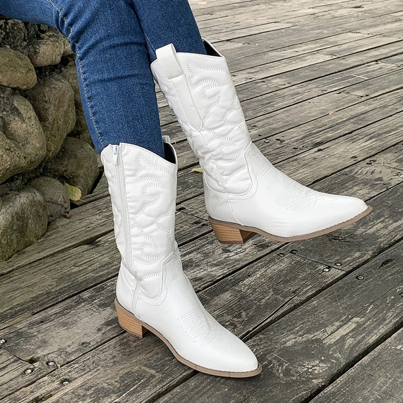 Sage™ Elegant Metallic Cowboy Boots